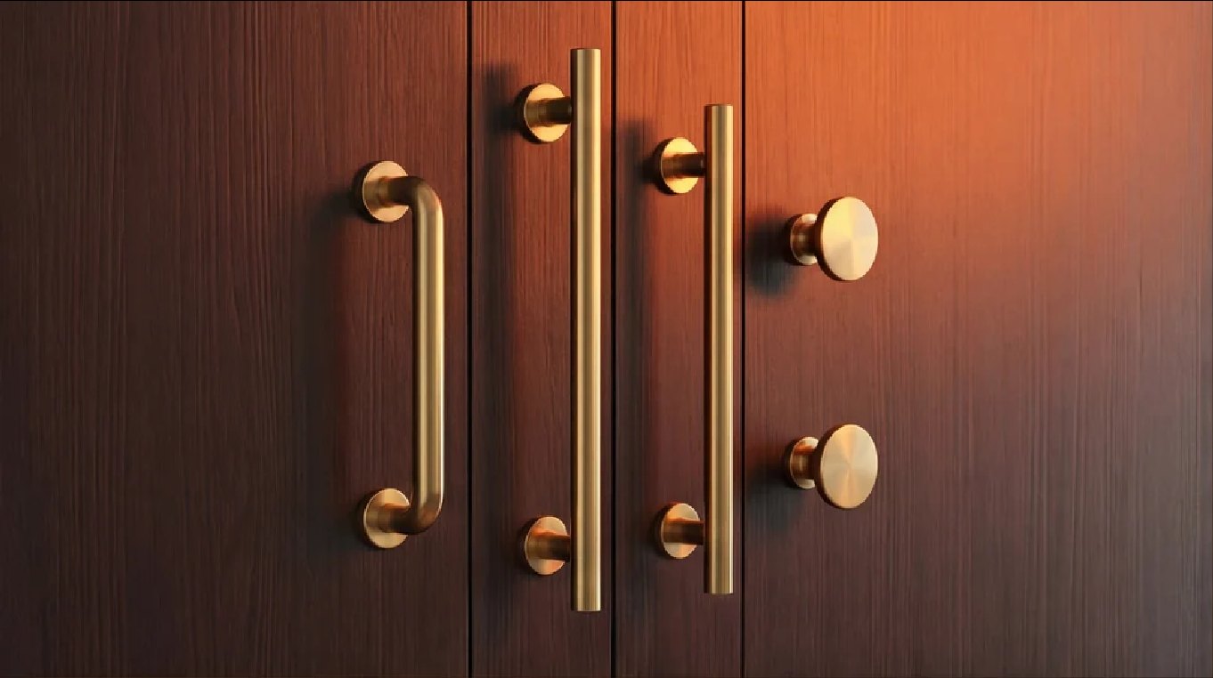 Brass handles render