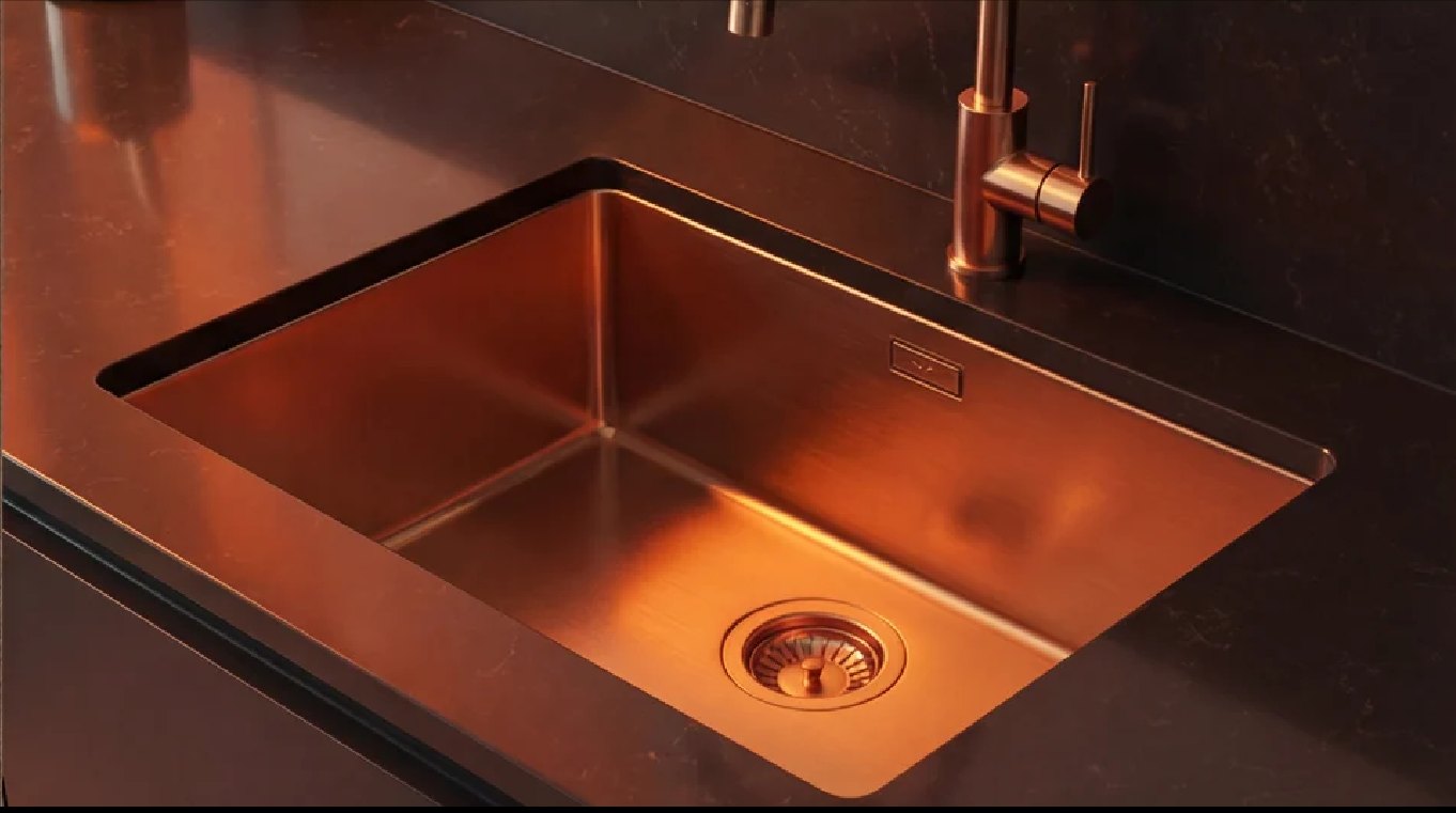 Copper sink render